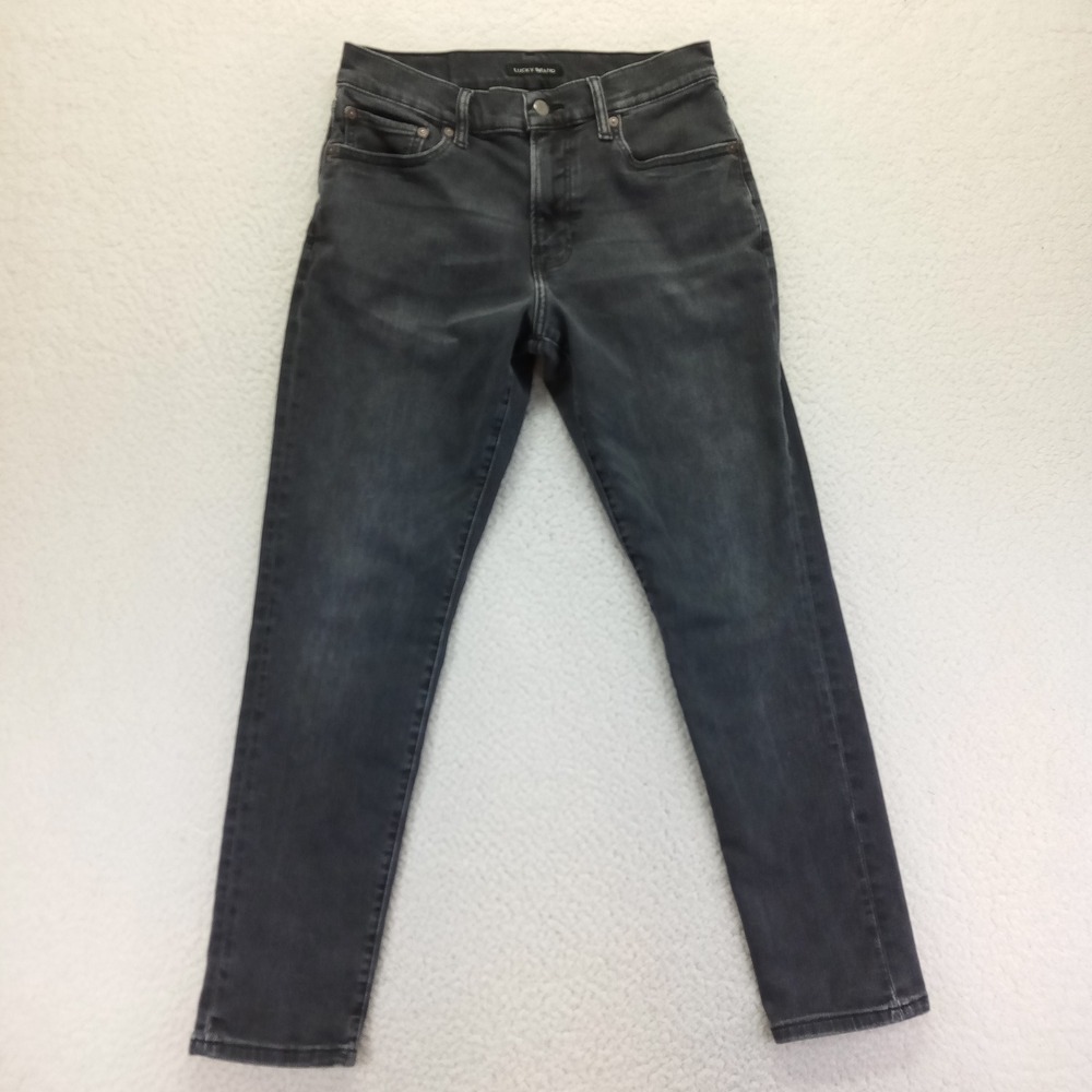 Lucky Brand 412 Athletic Slim Jeans Mens 28x30 Faded Black Denim 7M13459